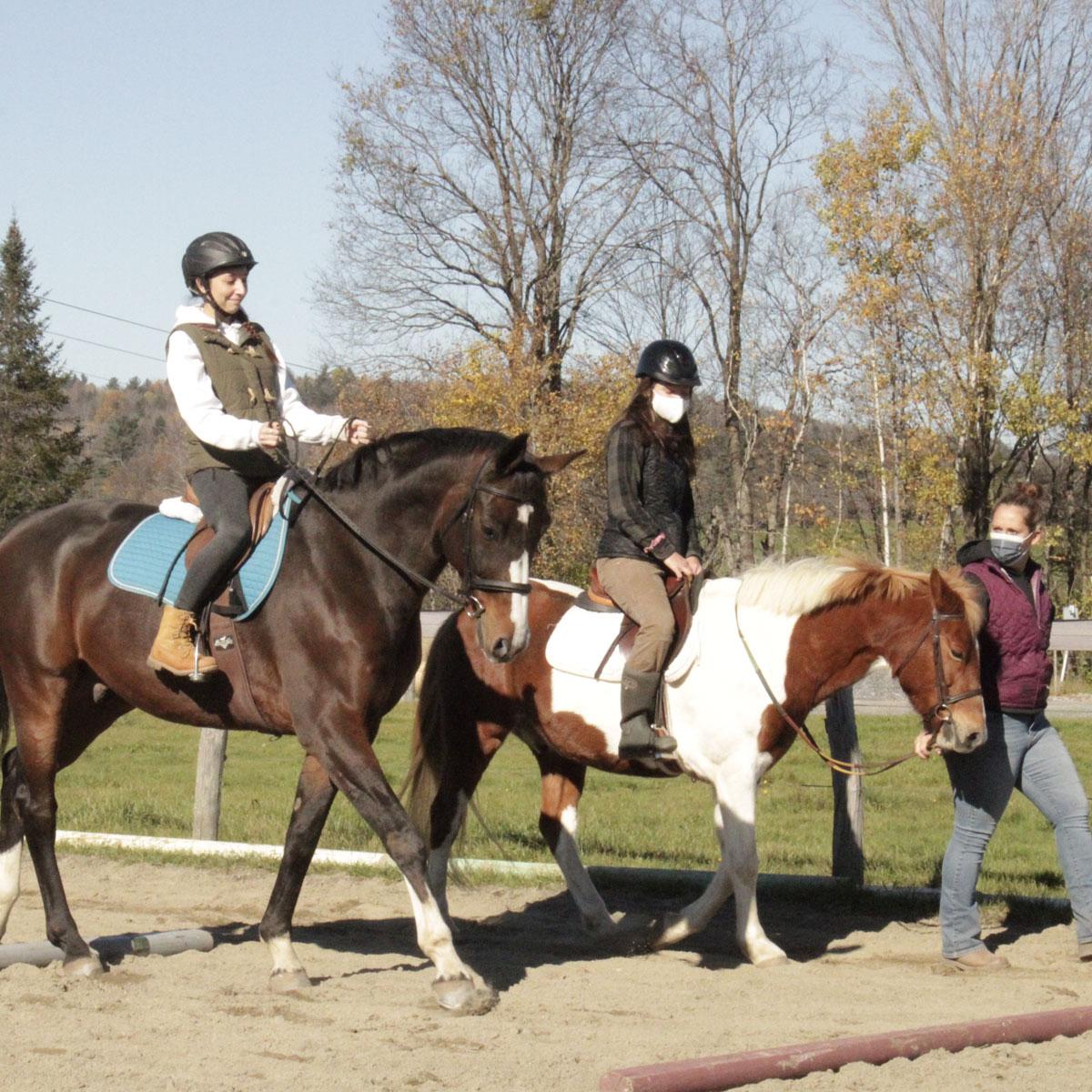Adult weekend horse riding lessons camp in Vermont
